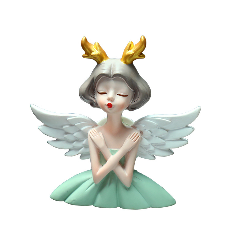 Angel Girl Light Luxury Resin Switch Sticker Refrigerator Sticker Decoration Nordic Style Plug Wall Sticker Socket Sticker Wholesale
