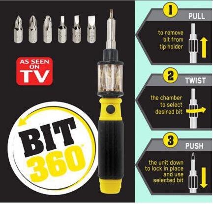 Snake Bit 360 Screwdriver Cross-Border New Rotary Screwdriver Quick Switch Telescopic Screwdriver