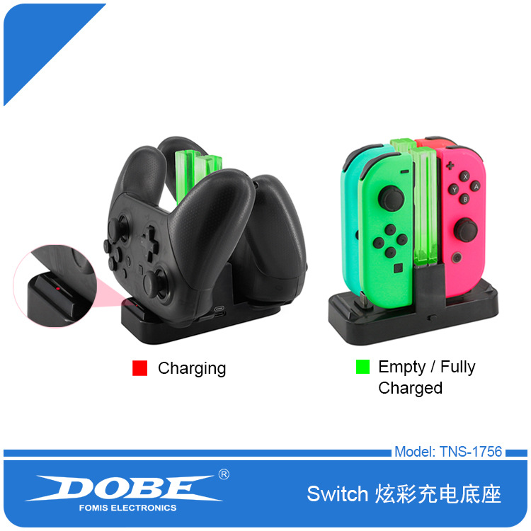 DOBE Switch small handle light Pillar Four Charger can charge 2 PRO handle NS Joy-con Charger