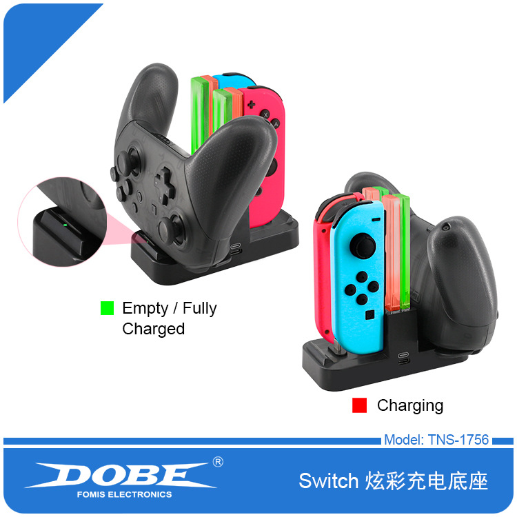 DOBE Switch small handle light Pillar Four Charger can charge 2 PRO handle NS Joy-con Charger