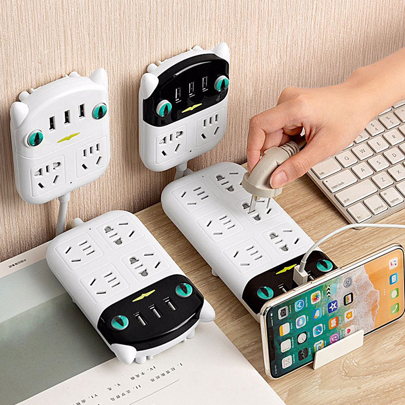 Extension Sockets Power Strip with USB Socket MultiFunction with Long Line Switch Porous Household HighPower Patch Board