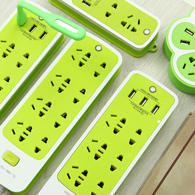 Extension Sockets Power Strip with USB Socket MultiFunction with Long Line Switch Porous Household HighPower Patch Board