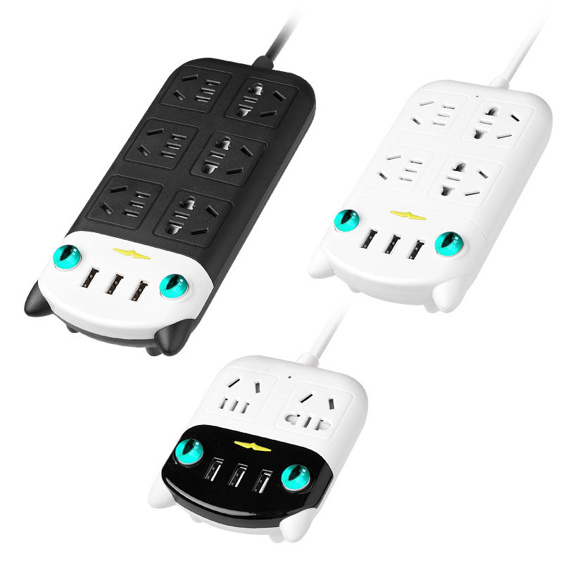 Extension Sockets Power Strip with USB Socket MultiFunction with Long Line Switch Porous Household HighPower Patch Board