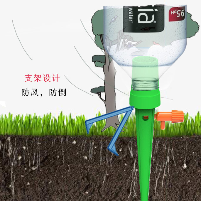 Potted Automatic Watering Device Adjustable Water Flow With Switch Control Valve Drip Irrigation System Water-Dropper