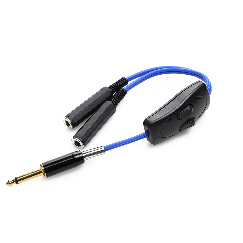 Solong Tattoo Tattoo Material Hook Line Cooper Wires Dual-Control Switch One Divided into Two Connecting Line Tattoo Machine Accessories Cross-Border Supply