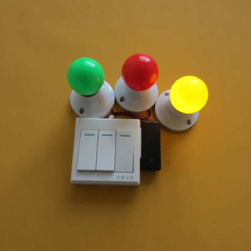 Busy Board DIY Accessories Light Toddler Busy Board Three Switch Control Red Light Green Light Yellow Light Early Education Enlightenment