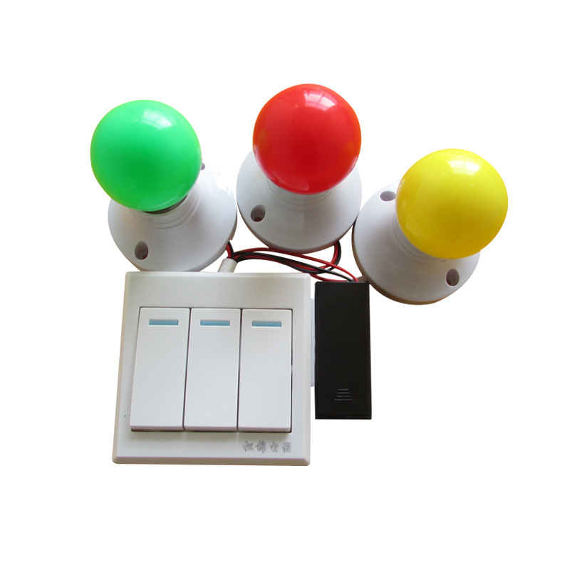 Busy Board DIY Accessories Light Toddler Busy Board Three Switch Control Red Light Green Light Yellow Light Early Education Enlightenment
