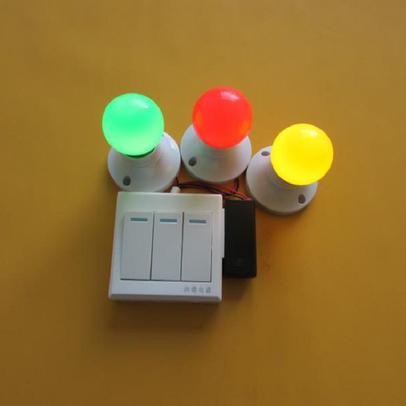 Busy Board DIY Accessories Light Toddler Busy Board Three Switch Control Red Light Green Light Yellow Light Early Education Enlightenment