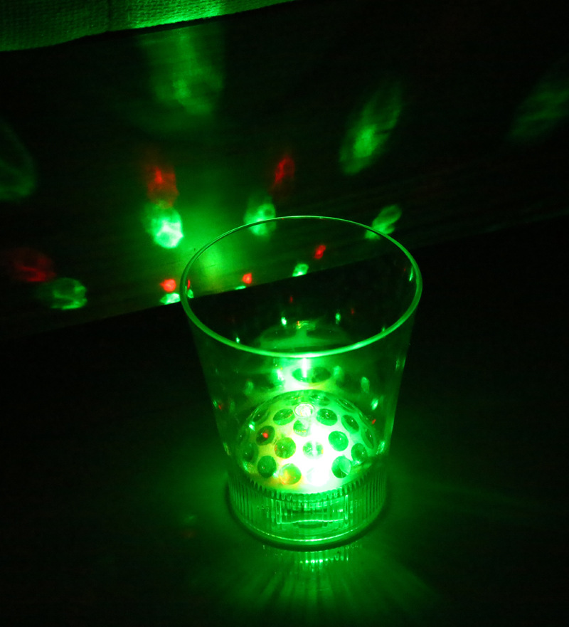 Luminous Cup Button Switch Cup LED Flash Cup Colorful Plastic Cup Luminous Cup Gift Projection Cup