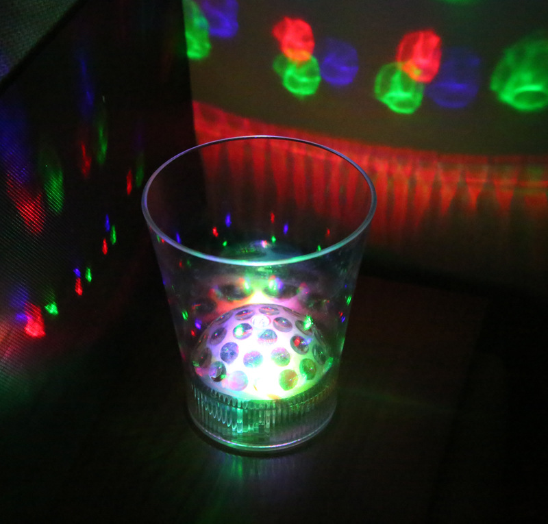 Luminous Cup Button Switch Cup LED Flash Cup Colorful Plastic Cup Luminous Cup Gift Projection Cup