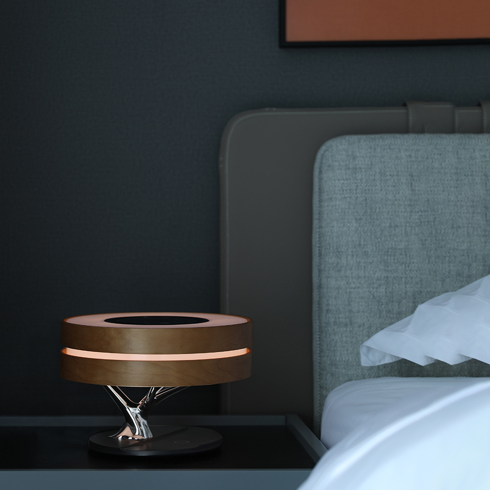 Linxi Multifunctional Music Table Lamp Wireless Charging Night Light Bluetooth Audio Sliding Touch Switch Table Lamp