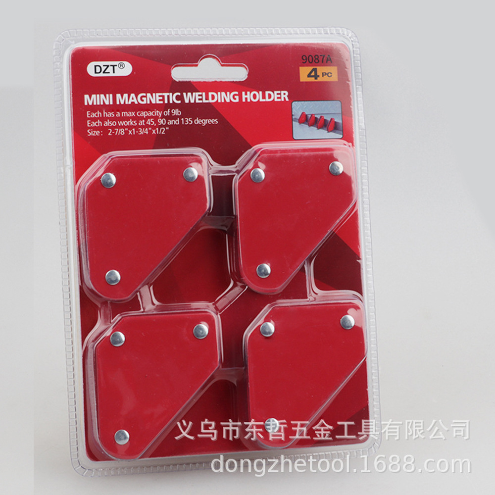 Mini 4-Piece Triangle Welding Locator without Switch Magnetic Fixed Angle Tool Welding Accessories 9lb