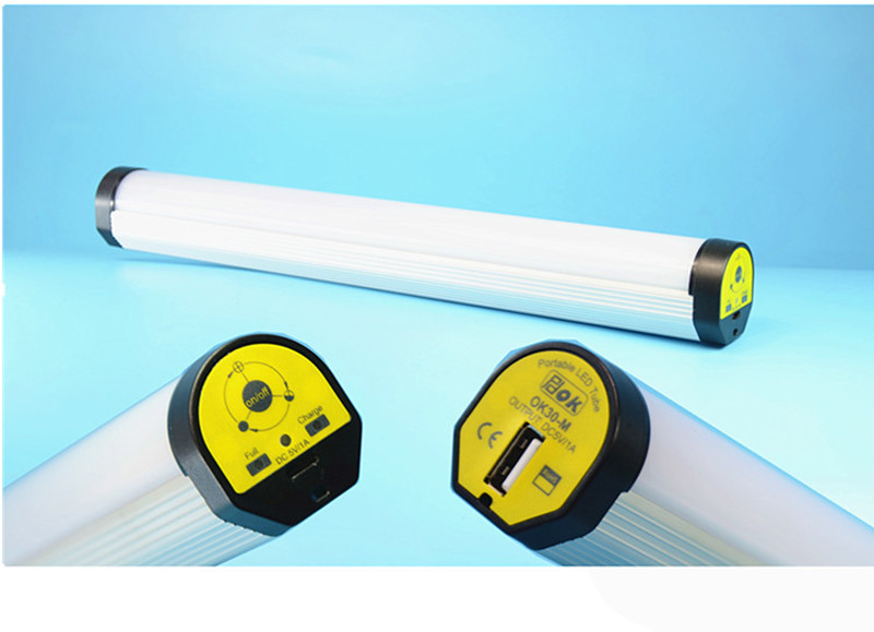 Pdok Portable Bar Led Chargeable Light 30cm Brightness 10W Three-Way Switch Built-in Magnet Outdoor Lighting Emergency