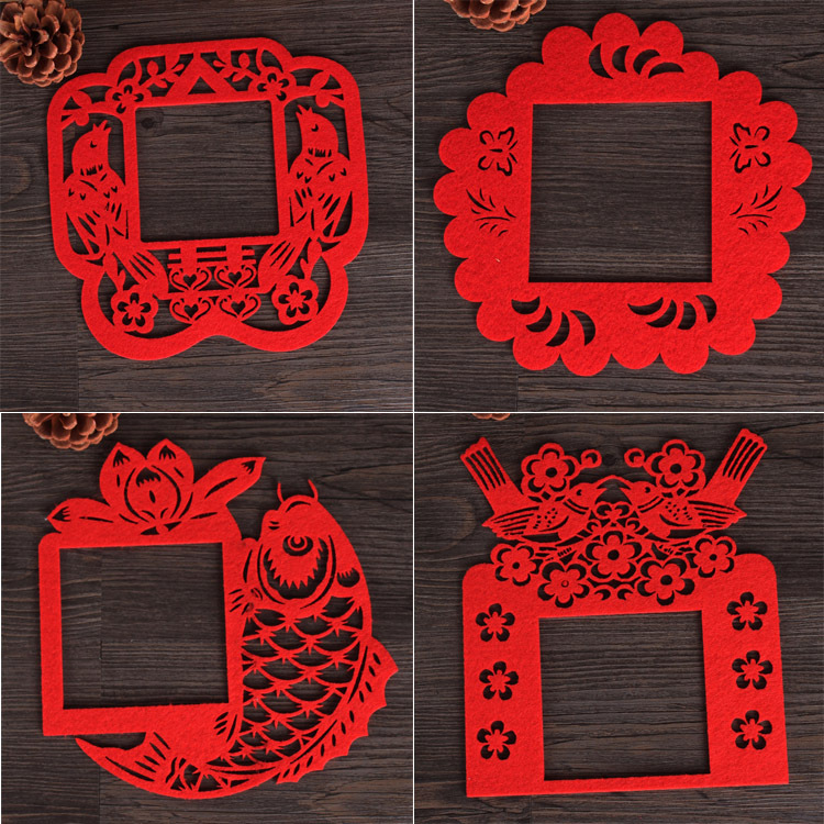 Xi Zan Creative Wedding Room Decorations Arrangement Switch Sticker Festive Non-Woven Flocking Switch Cover Wedding Celebration Supplies