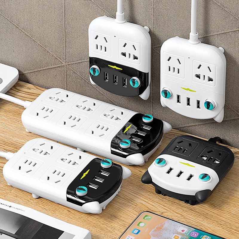 Multifunctional Switch Socket USB Power Strip with Long Cable Intelligent Extension Sockets Power Strip Power Supply Power Strip Household Conversion Hole
