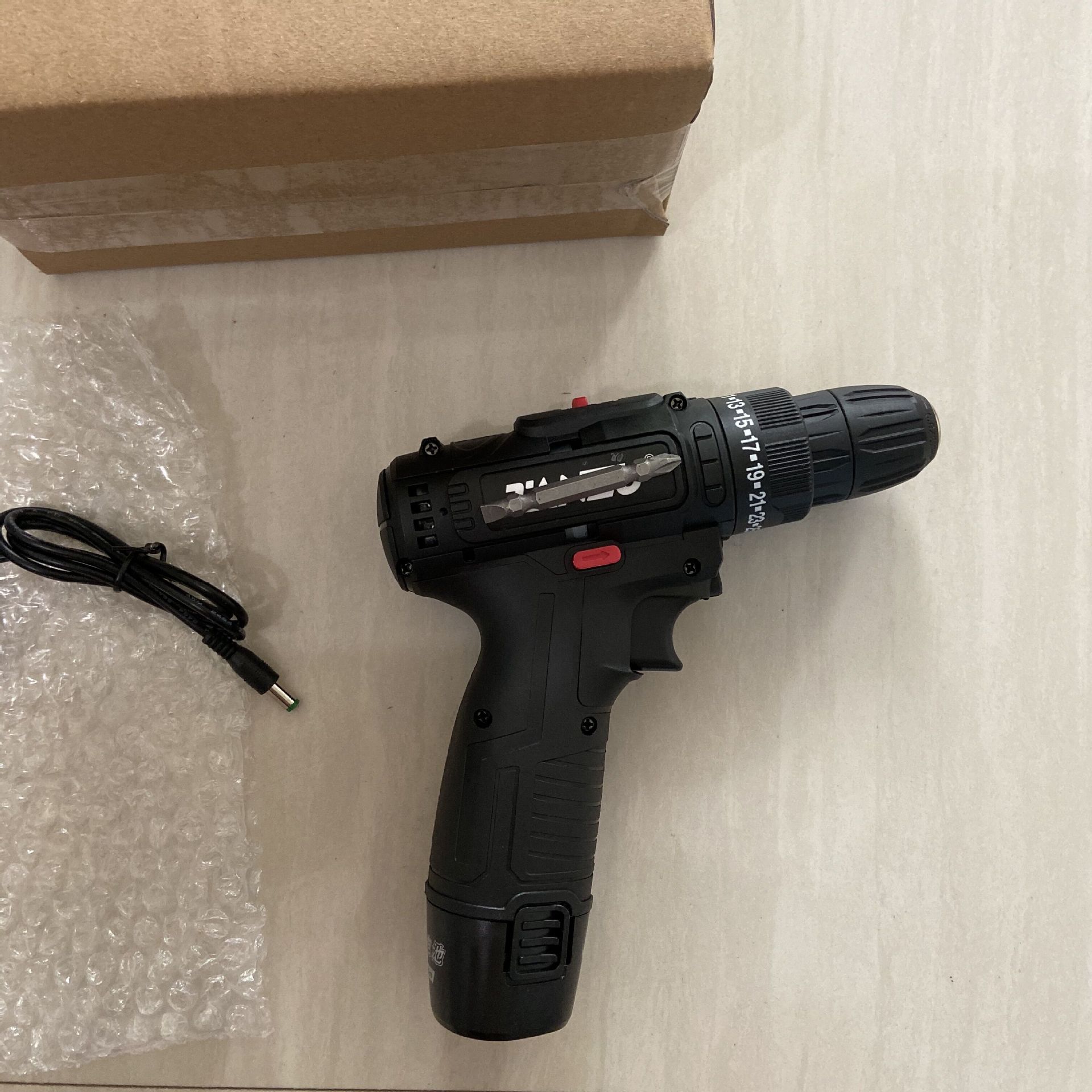 Large Cross-Border Drainage Capacity Lithium Electric Drill 12V Rechargeable Hand Drill Small Diamond Electric Drill Household Electric Screwdriver Electric Switch