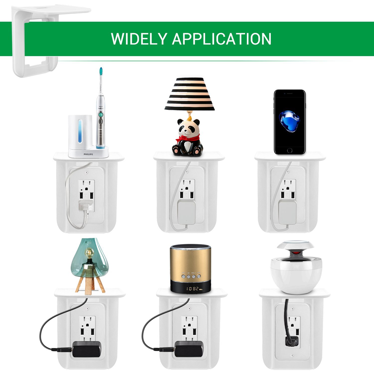 Second Generation Detachable Switch Socket Storage Rack Simple Wall Mounted Storage Rack Mobile Phone Charging Storage Rack Factory Direct Sales
