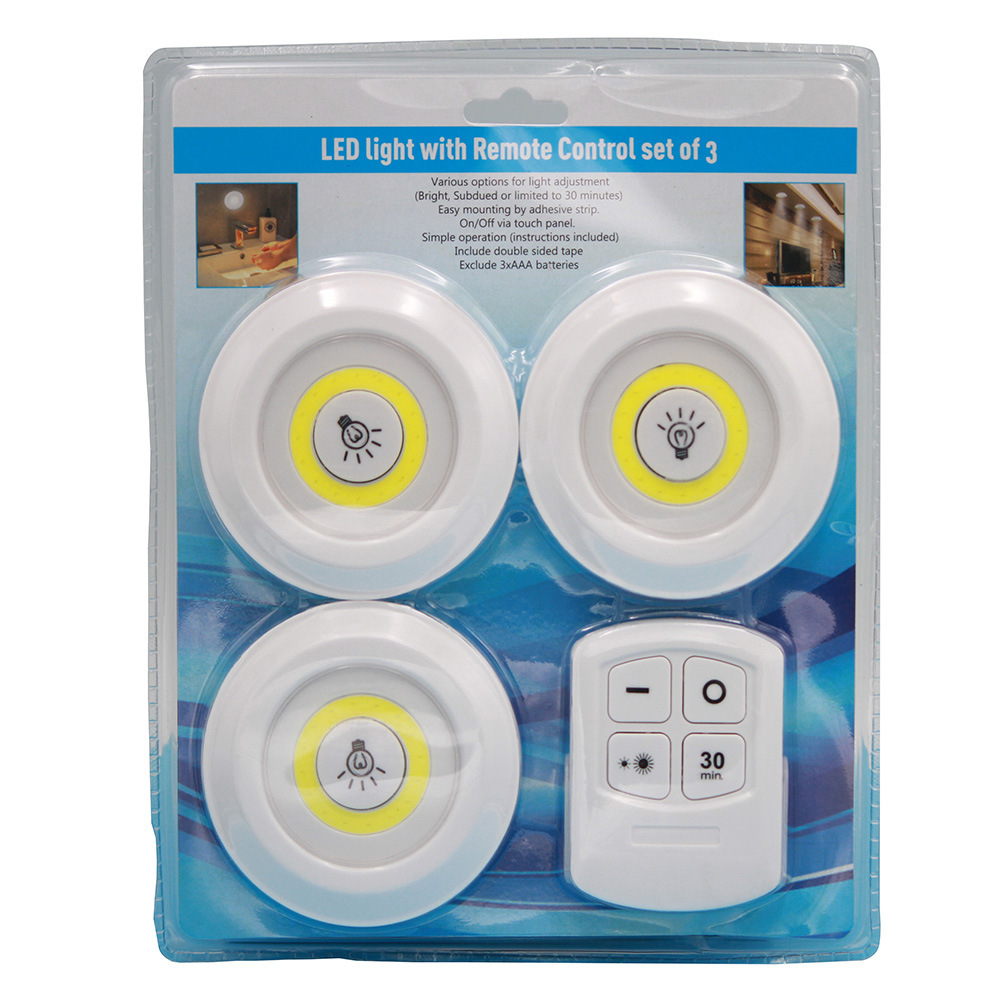 Factory Hot Selling Product Remote Control Night Light 5led Small Night Lamp Cob Touch Switch Cabinet Light Touch Lamp