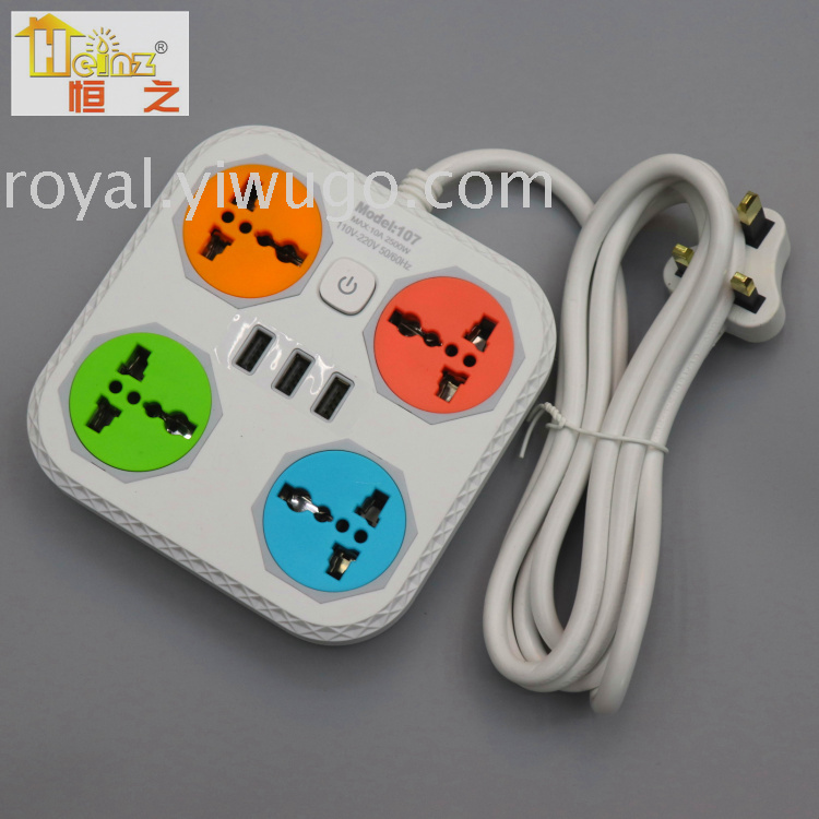 Cambodia Vietnam Multi-Switch Independent Switch Export USB Color Switch Socket Power Strip Power Strip