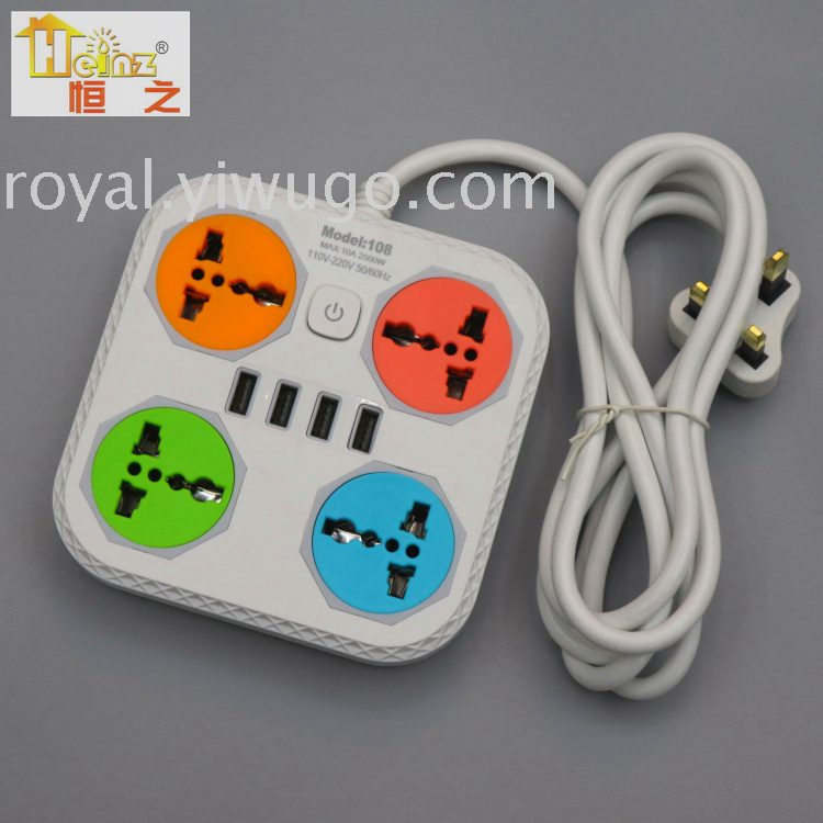 Cambodia Vietnam Multi-Switch Independent Switch Export USB Color Switch Socket Power Strip Power Strip