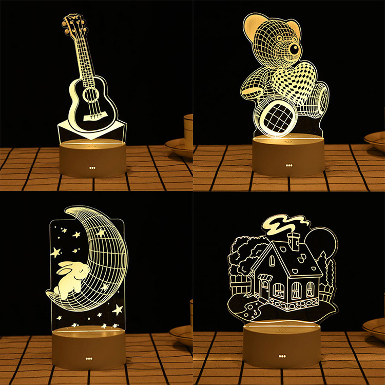 SOURCE Factory Cartoon Custom Creative Gift Touch Switch USB Night Light DIY Night Light Wholesale Gift