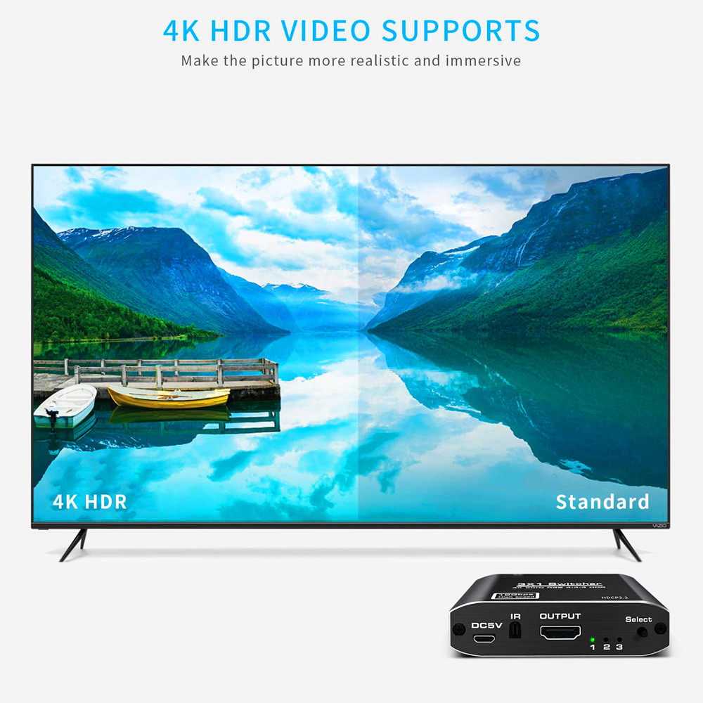 Factory Hdmi2.0 Switcher HDMI Three-Input and One-Output HDMI Switcher 3-Switch 