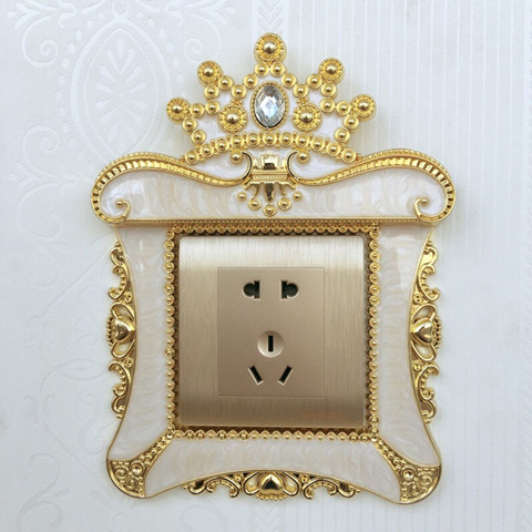 Acrylic European Single Switch Sticker Double Switch Stickers Switch Sticker Wall Sticker Switch Protective Cover Socket Sticker Switch Cover