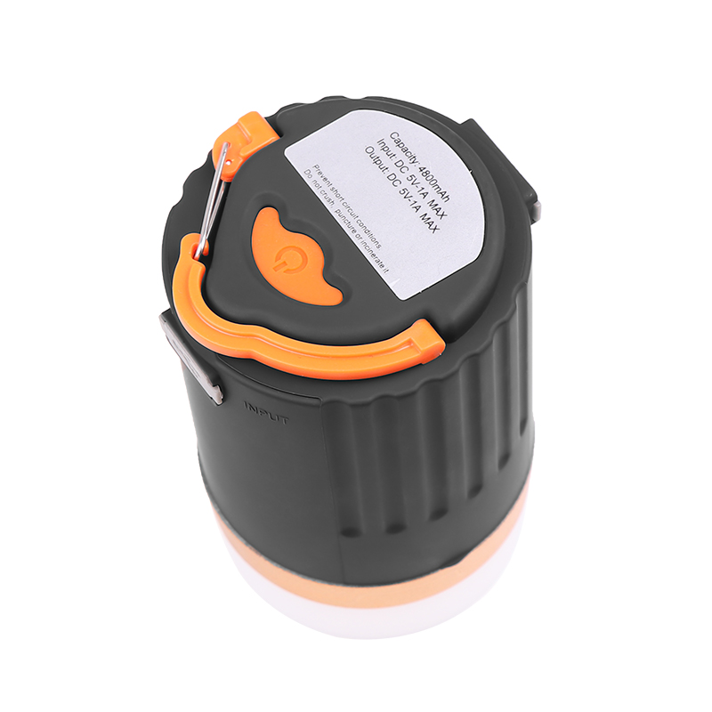 Cross-border LED strong light camping lamp built-in battery remote control switch input and output with hook contains magnet camping lamp