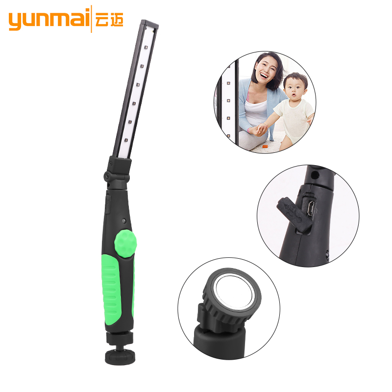 Cross-border UVC strong light working lamp built-in battery USB charging foldable working lamp including magnet rotary switch