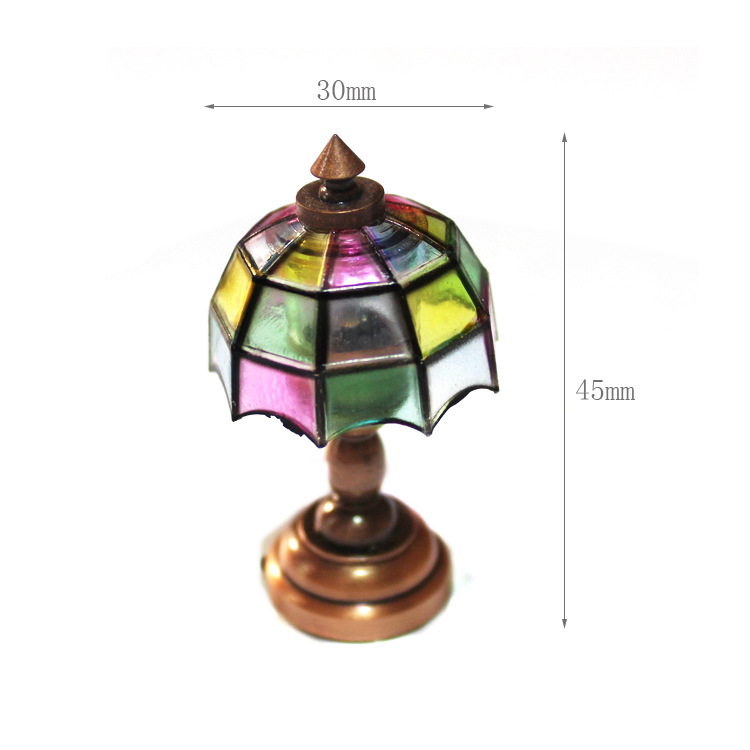 1:12 Dollhouse Accessories Dollhouse Table Lamp Will Light up without Power LED Light Toggle Switch