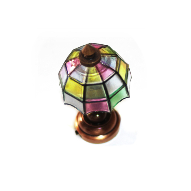 1:12 Dollhouse Accessories Dollhouse Table Lamp Will Light up without Power LED Light Toggle Switch