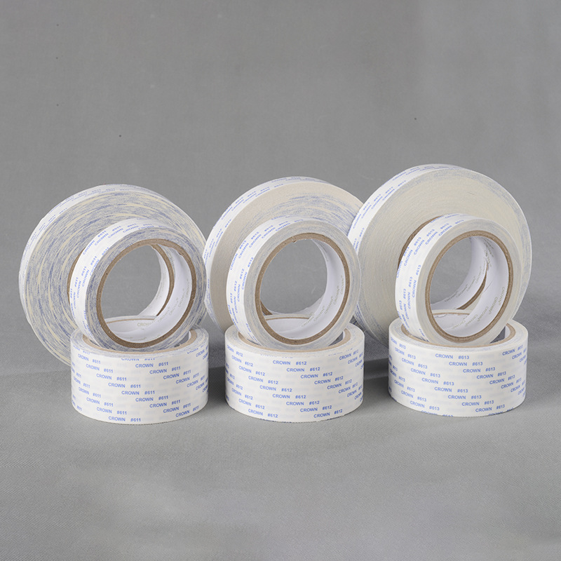 Crown Ds611 Double-Sided Adhesive High Strength Tissue Paper Adhesive Tape Plastic Box Adhesive Film Switch Crown Adhesive