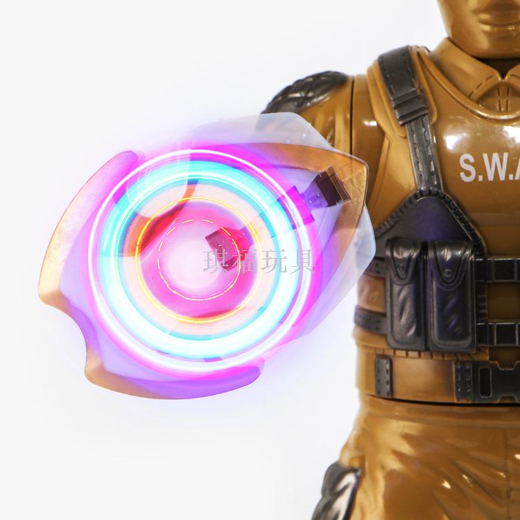 A new model of audible electric robot with one-button switch flash can move around creative children&#039;s toys