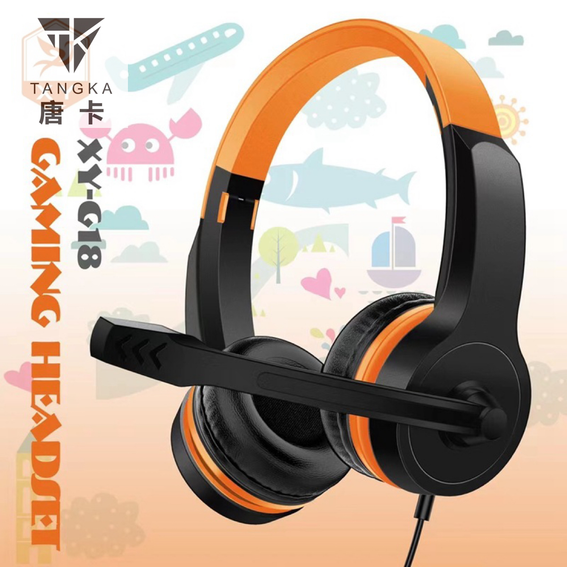 XY-G18 E-Sports Games Headphone Head-Mounted Wired with Mic Ps5/PS4/Switch/Xbox/PC Mobile Phone