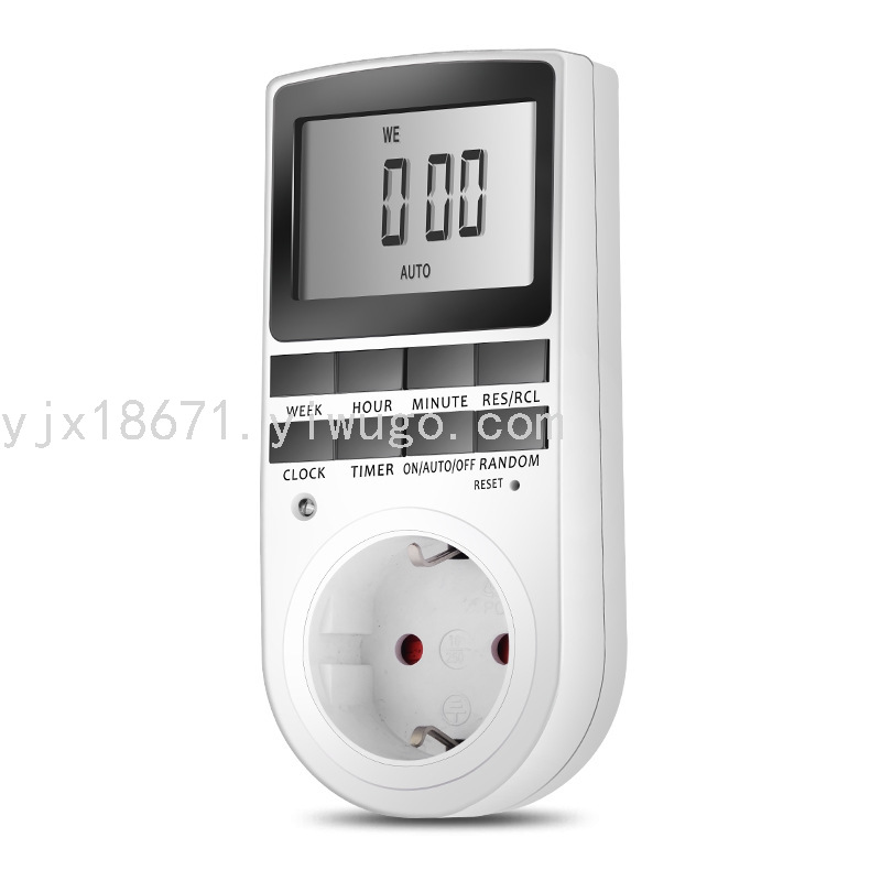 Timing Socket European-Style Large Screen Timer Socket Kitchen Timer Switch Socket Electronic Timer