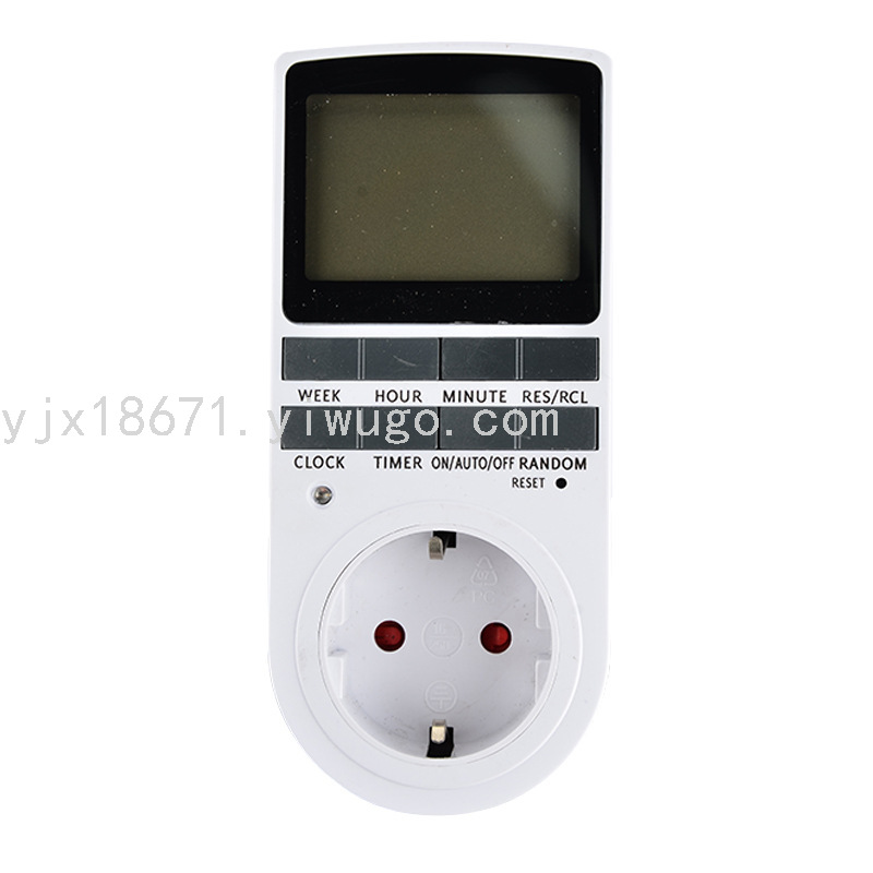 Timing Socket European-Style Large Screen Timer Socket Kitchen Timer Switch Socket Electronic Timer