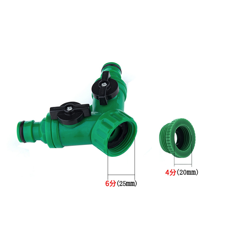 Faucet Shunt with Switch with Valve Three-Way Y-Type Double Nipple One Divided into Two Nipple Connector 4 Points/6 Points