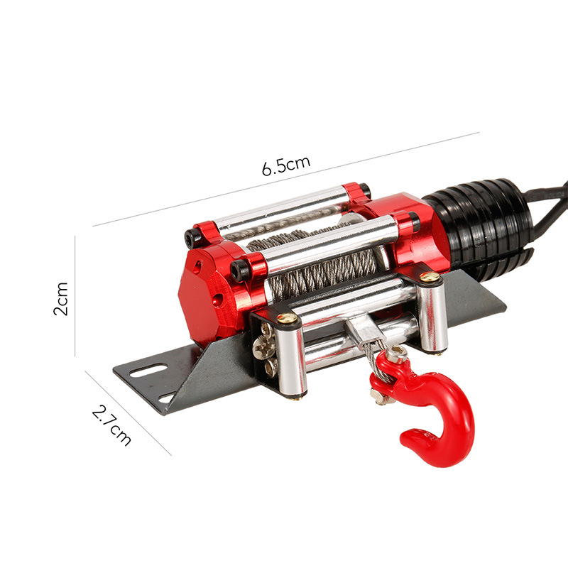 1/10 Simulated Climbing Car Winch Axial Scx10 RC4WD D90 Electric Metal Winch with Switch