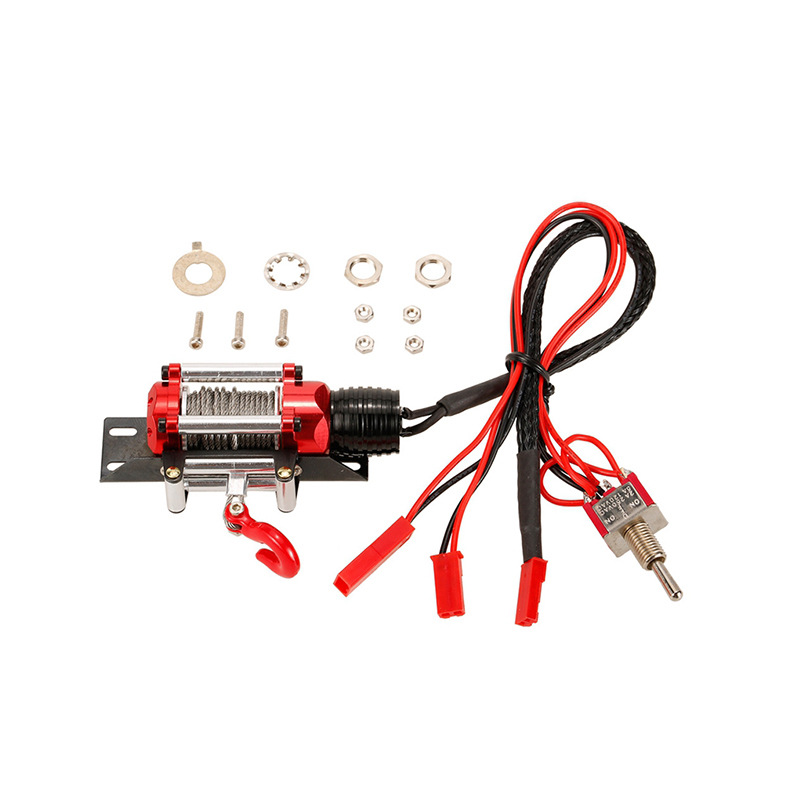 1/10 Simulated Climbing Car Winch Axial Scx10 RC4WD D90 Electric Metal Winch with Switch