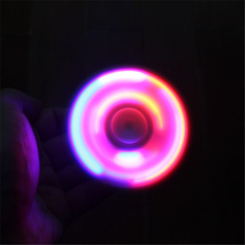 LED with switch fingertips gyro flash fingertip spiral EDC glow gyro