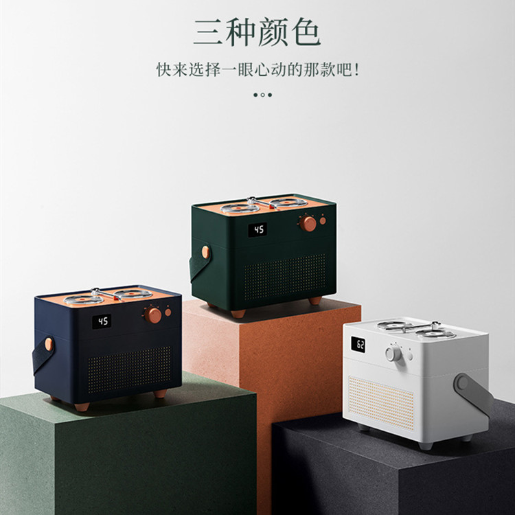 New Retro Record Player Double Spray Humidifier Rotary Switch USB Portable 1.3L Large Capacity Humidifier