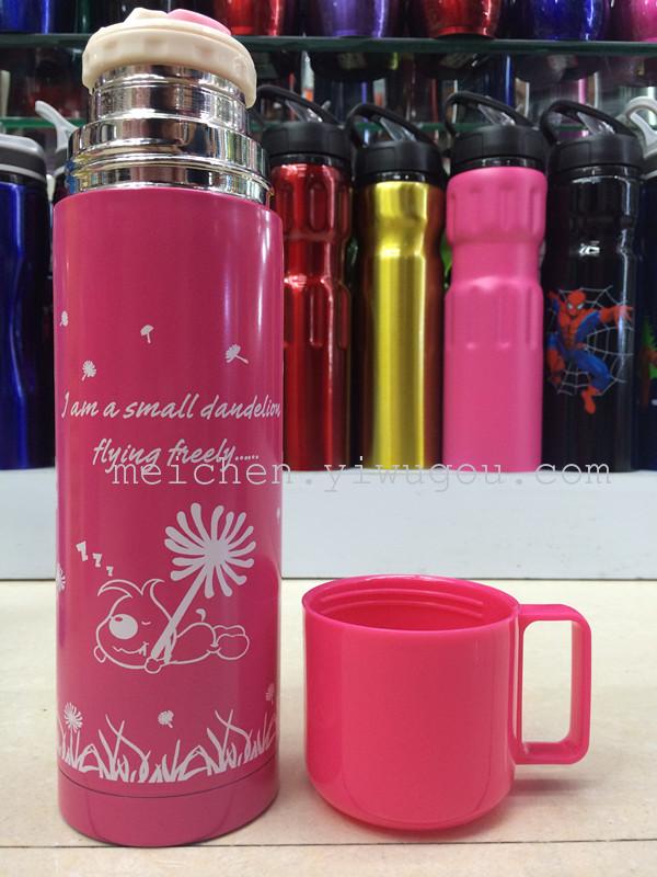 The New children 's vacuum stainless steel thermos GMBH cup 500 ml New switch with bowl cover