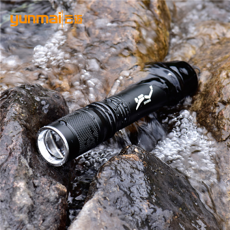 T6 high professional diving torch dive waterproof flashlight 2 rotary switches