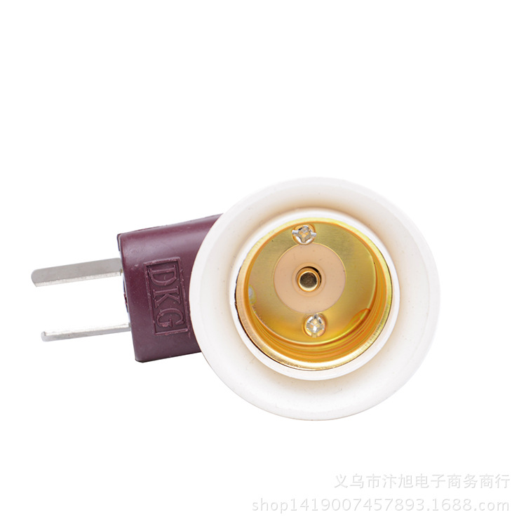 Factory Supply Wall Plug-in Type with Switch E27 Screw Lamp Holder Plastic Switch Lamp Holders Batch