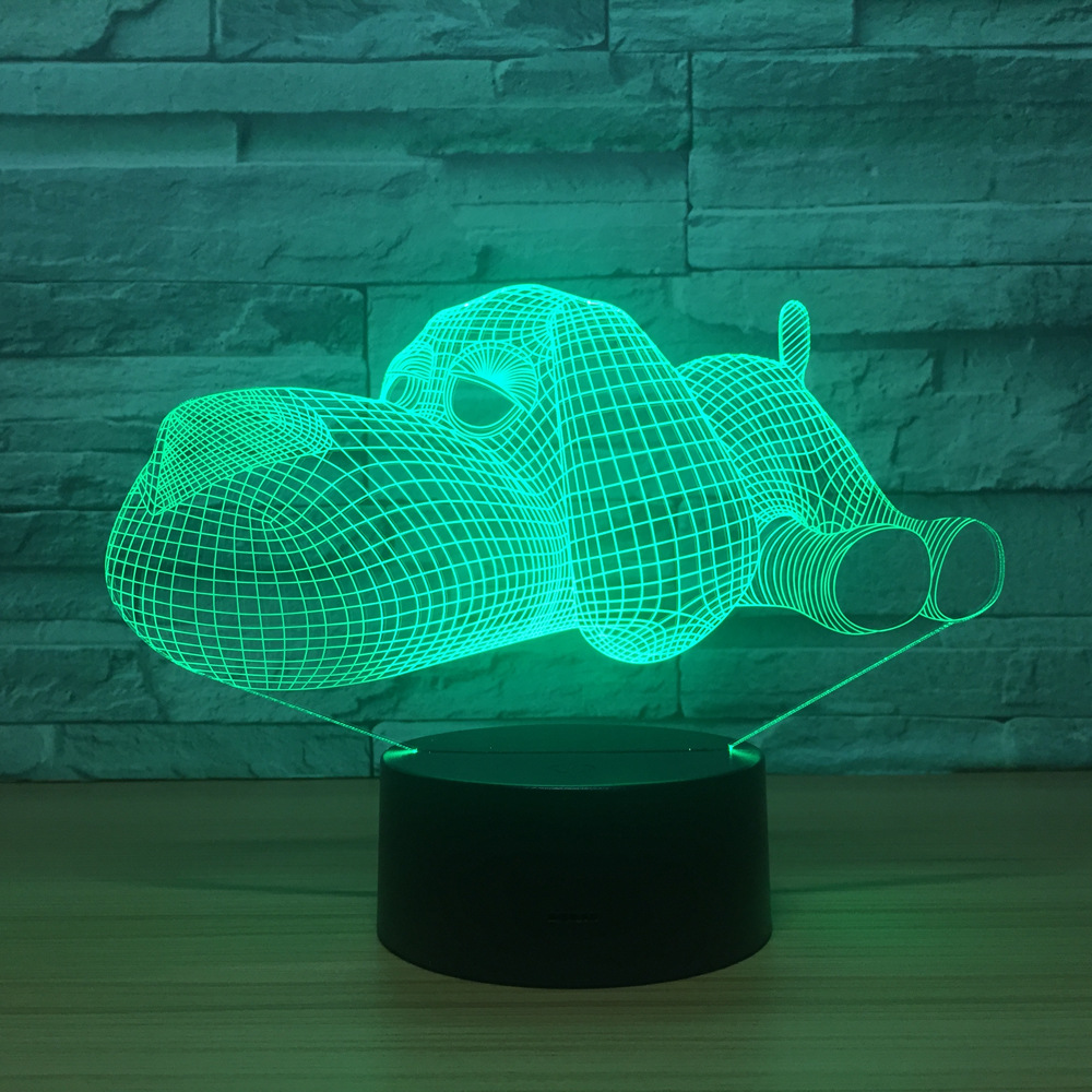 New puppy 3D lamp touch remote control switch 7 color change color vision stereo lamp small lamp lamp 1452.