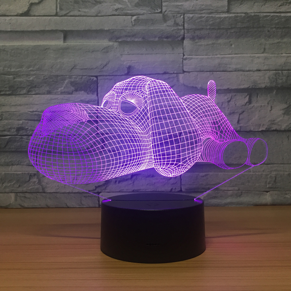 New puppy 3D lamp touch remote control switch 7 color change color vision stereo lamp small lamp lamp 1452.