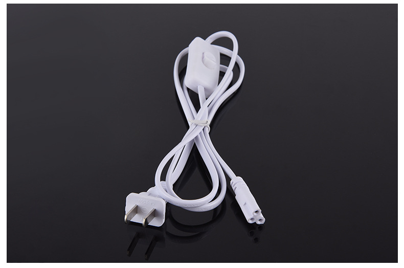 T5 T8 Support 303 Switching Power Supply Plug Cord Integrated LED Light Tube Bracket Cable 1.8 M Three Holes