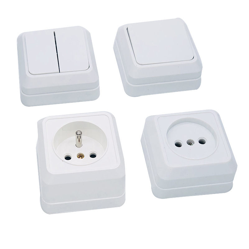 Factory direct European SR-25 series wall switch double open single open flat plug socket board panel