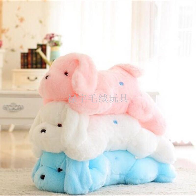 Foreign Trade Popular Style Colorful Luminous Sitting Dog Induction Switch Plush Toy Doll Can Add Music