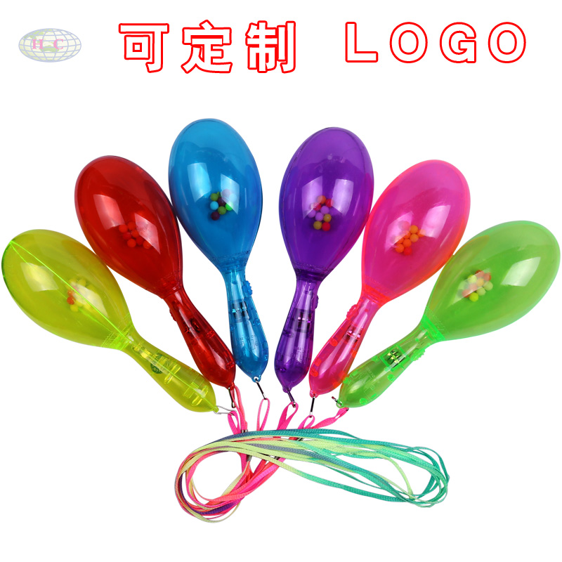 Factory direct light flash light switch maracas sand hammer rattle toys cheering props